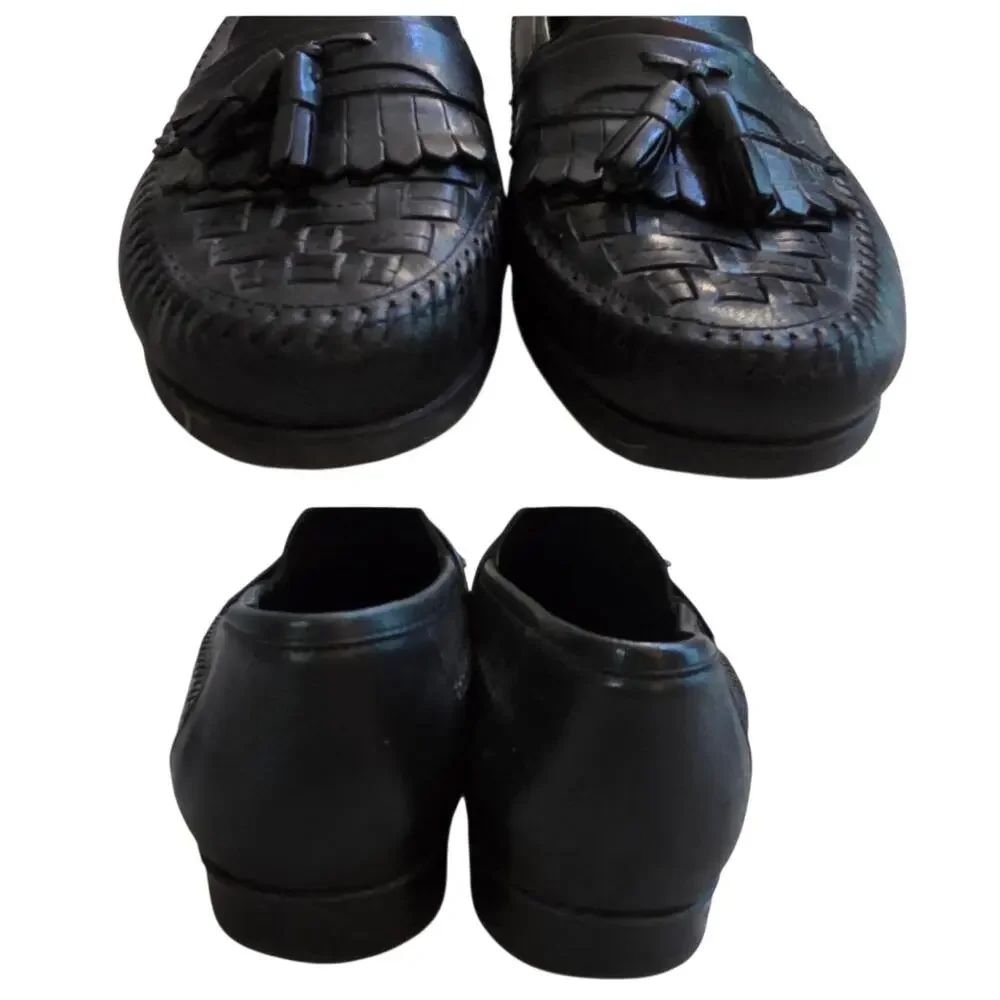 Giorgio Brutini Gordy Tassel Loafers Classic slip-on dress shoes Black sz 10